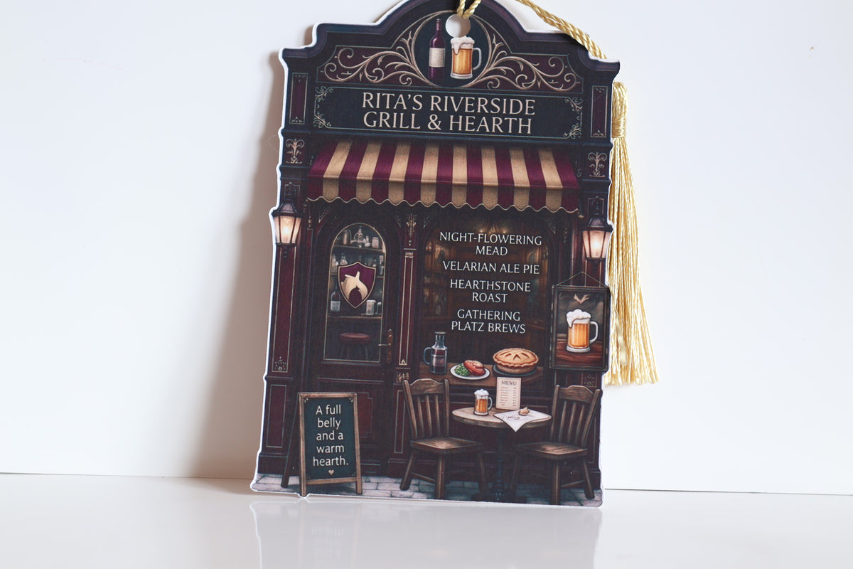 Starlight City Tavern Bookmark | Riverside Grill Romantasy Aesthetic