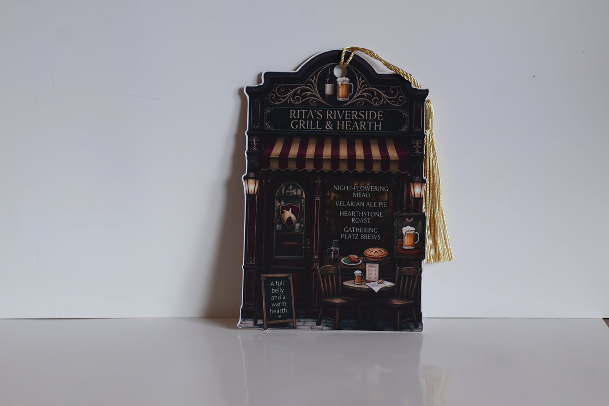 Starlight City Tavern Bookmark | Riverside Grill Romantasy Aesthetic
