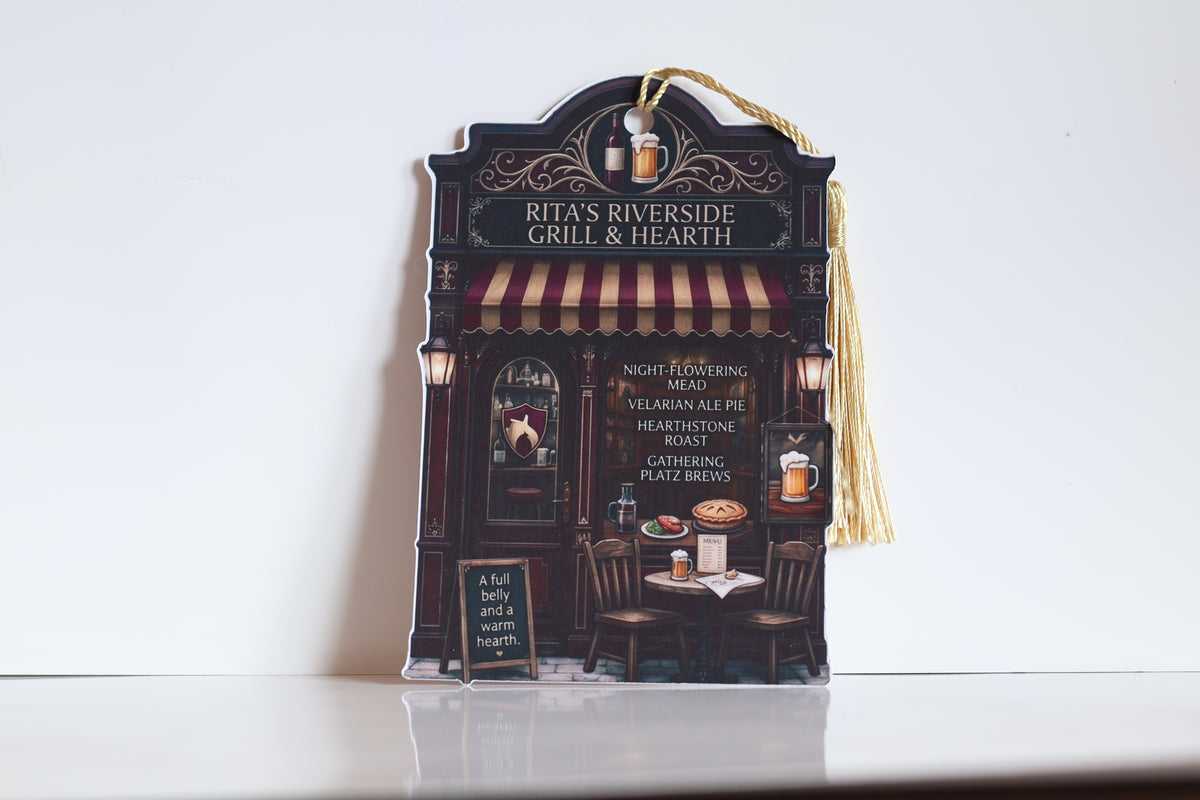 Starlight City Tavern Bookmark | Riverside Grill Romantasy Aesthetic