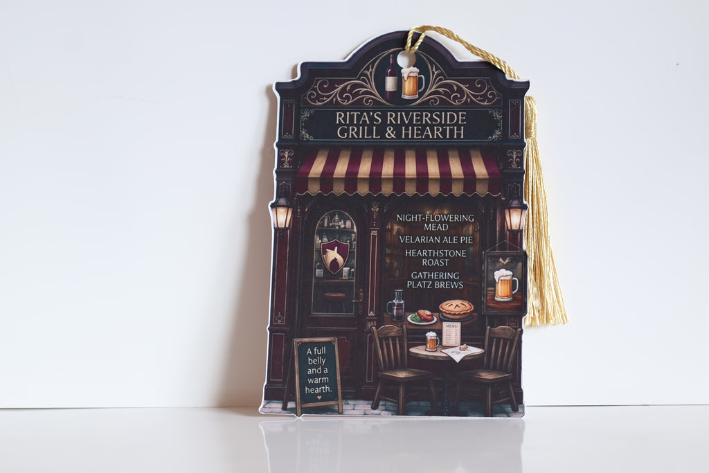Starlight City Tavern Bookmark | Riverside Grill Romantasy Aesthetic
