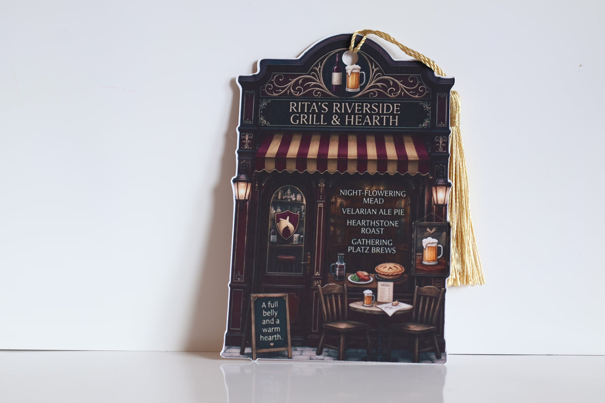 Starlight City Tavern Bookmark | Riverside Grill Romantasy Aesthetic