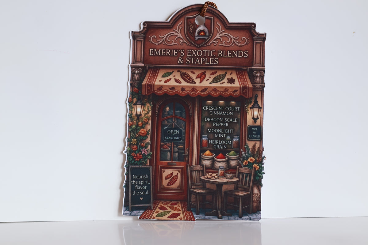 City of Starlight Spice Shop Bookmark | Fantasy Reader Aesthetic