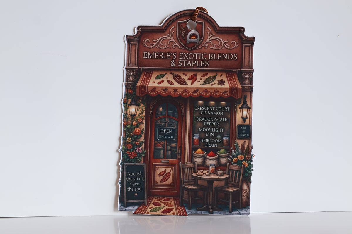 City of Starlight Spice Shop Bookmark | Fantasy Reader Aesthetic