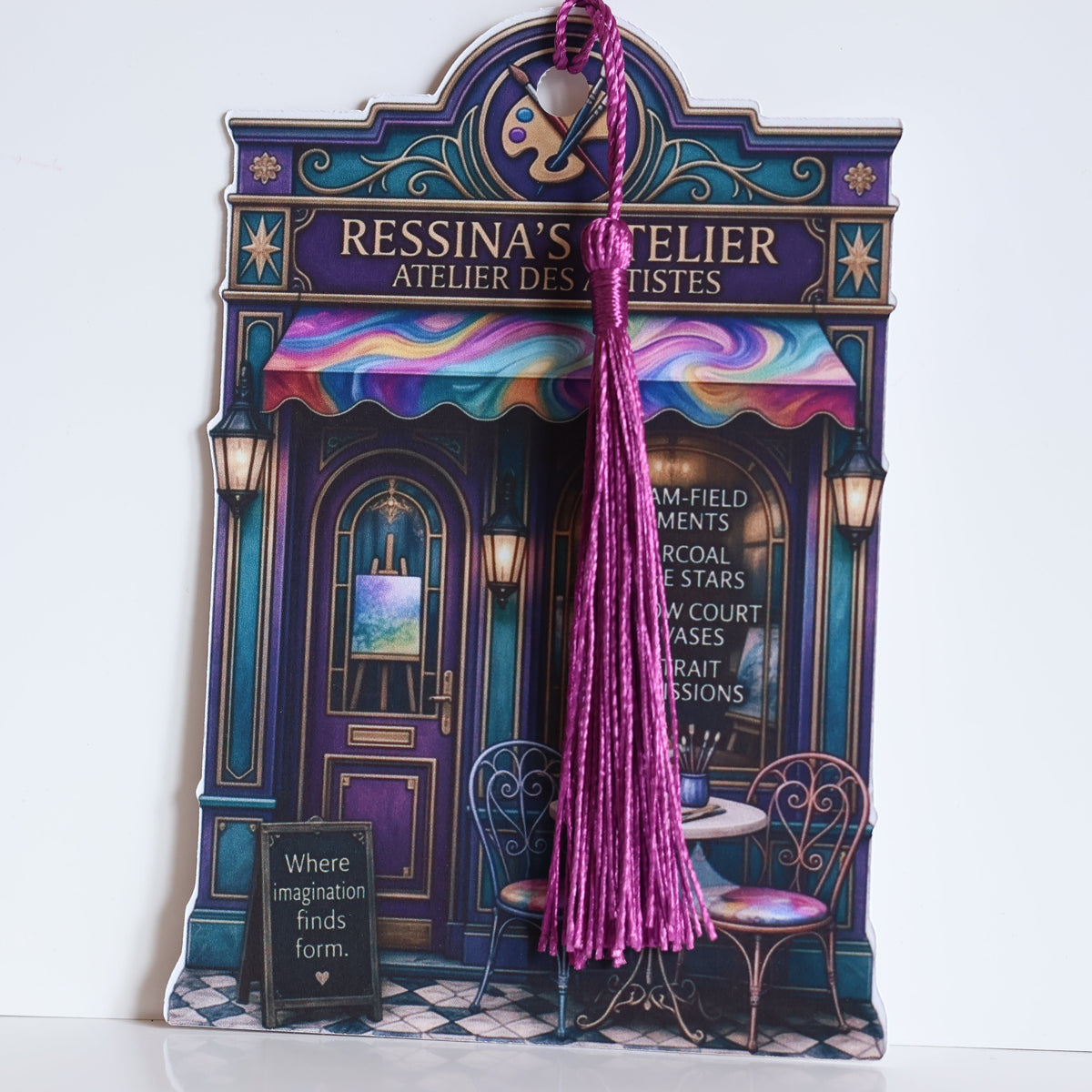 Ressina's Atelier Fantasy Storefront Bookmark with Tassel