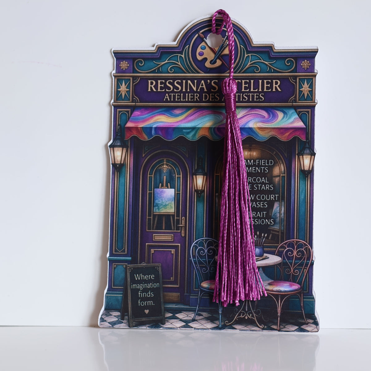 Ressina's Atelier Fantasy Storefront Bookmark with Tassel