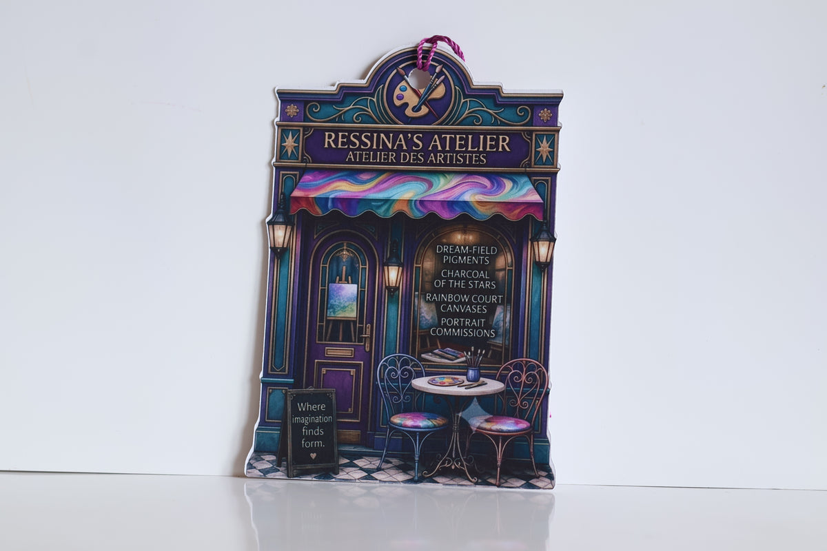 Ressina's Atelier Fantasy Storefront Bookmark with Tassel