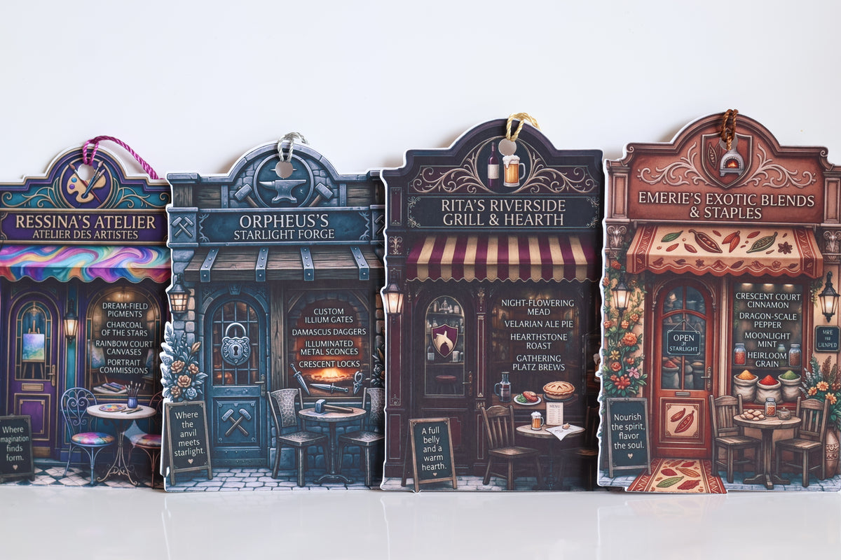 City of Starlight Spice Shop Bookmark | Fantasy Reader Aesthetic
