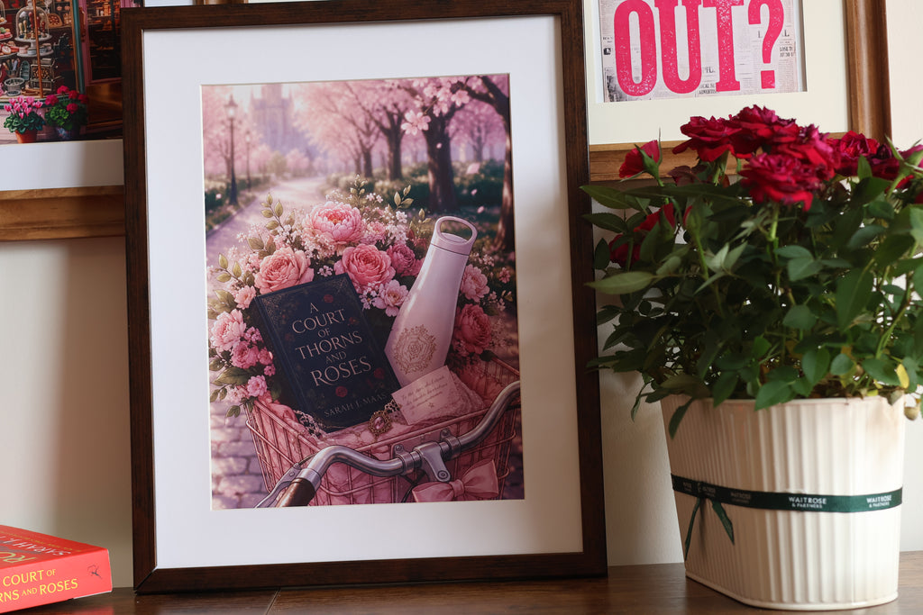 Velaris in Bloom: Fantasy Romance Basket Art Print ( without frame )