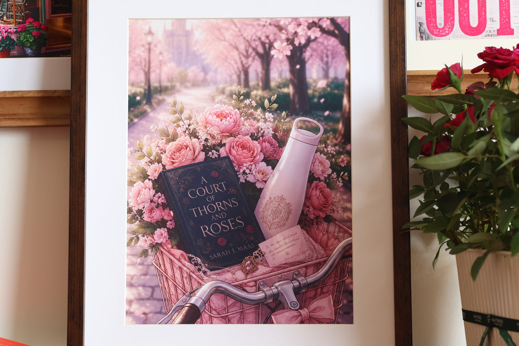 Velaris in Bloom: Fantasy Romance Basket Art Print ( without frame )