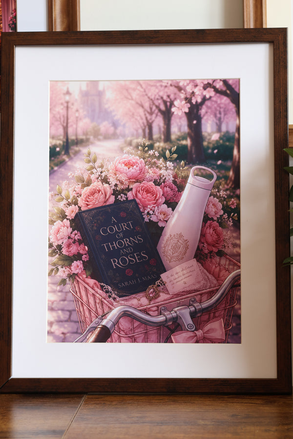 Velaris in Bloom: Fantasy Romance Basket Art Print ( without frame )