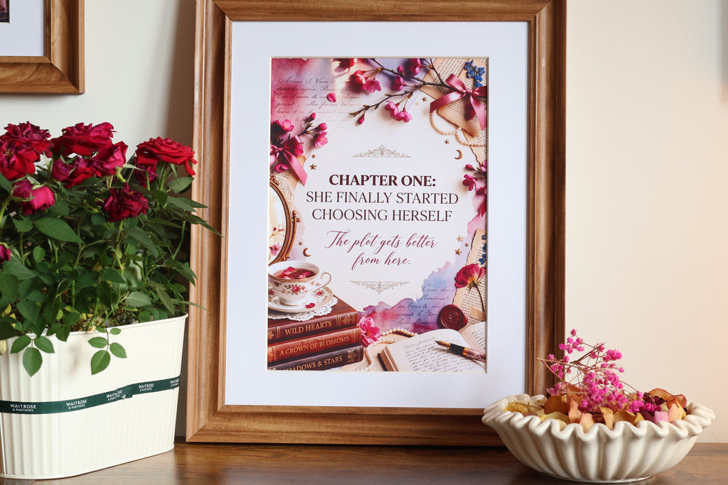 The Plot Gets Better | Vintage Book Stack Print (without frame)