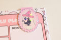 Holographic Witch Ghost & Black Cat Magnetic Bookmark | Kawaii Planner Clip