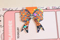 Holographic Spooky Skull Bow Magnetic Bookmark | Creepy Cute Planner Clip