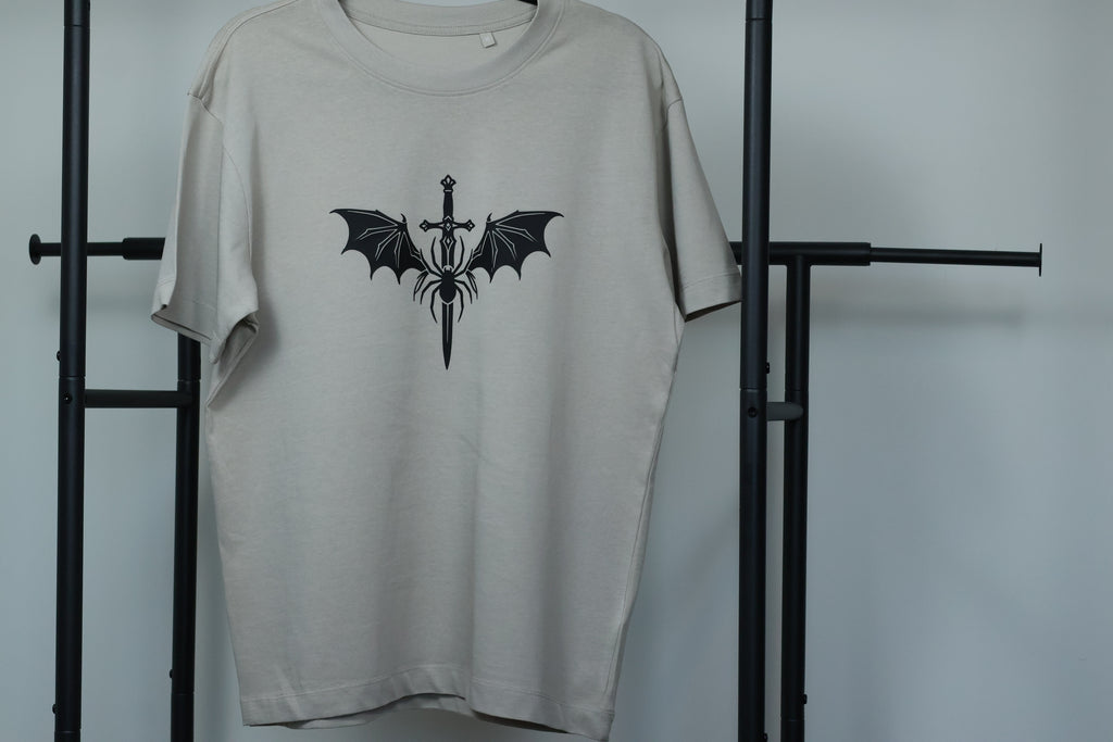 Valkyrie Sword & Stygian Spider T-Shirt | Textured 3D Graphic Apparel