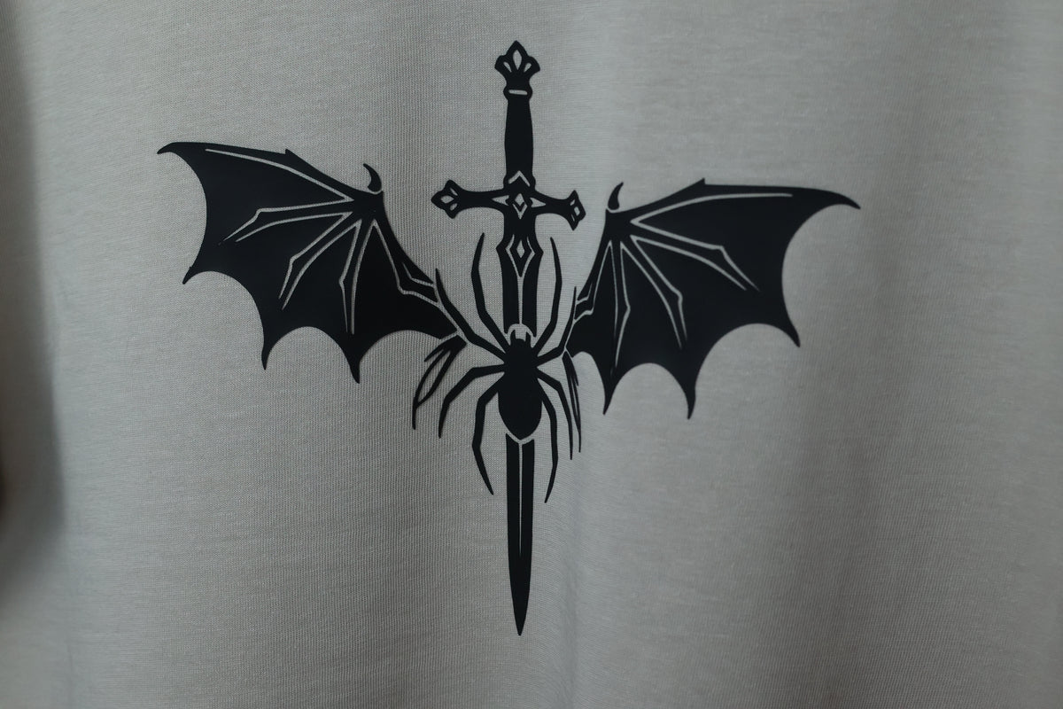 Valkyrie Sword & Stygian Spider T-Shirt | Textured 3D Graphic Apparel