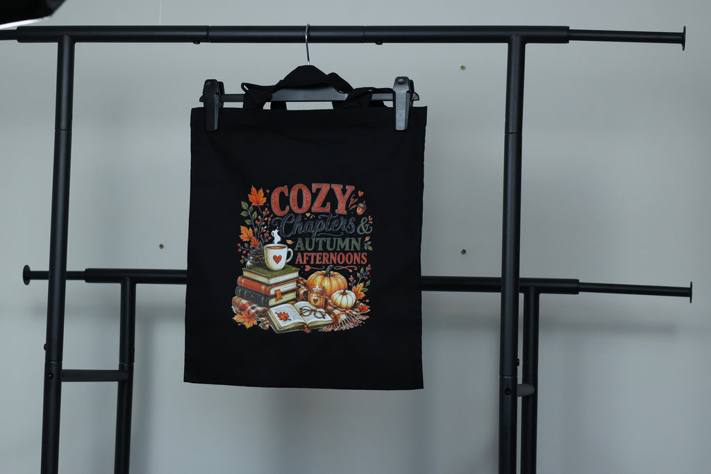 Cozy Chapters & Autumn Afternoons Tote Bag | Bookish Fall Accessory