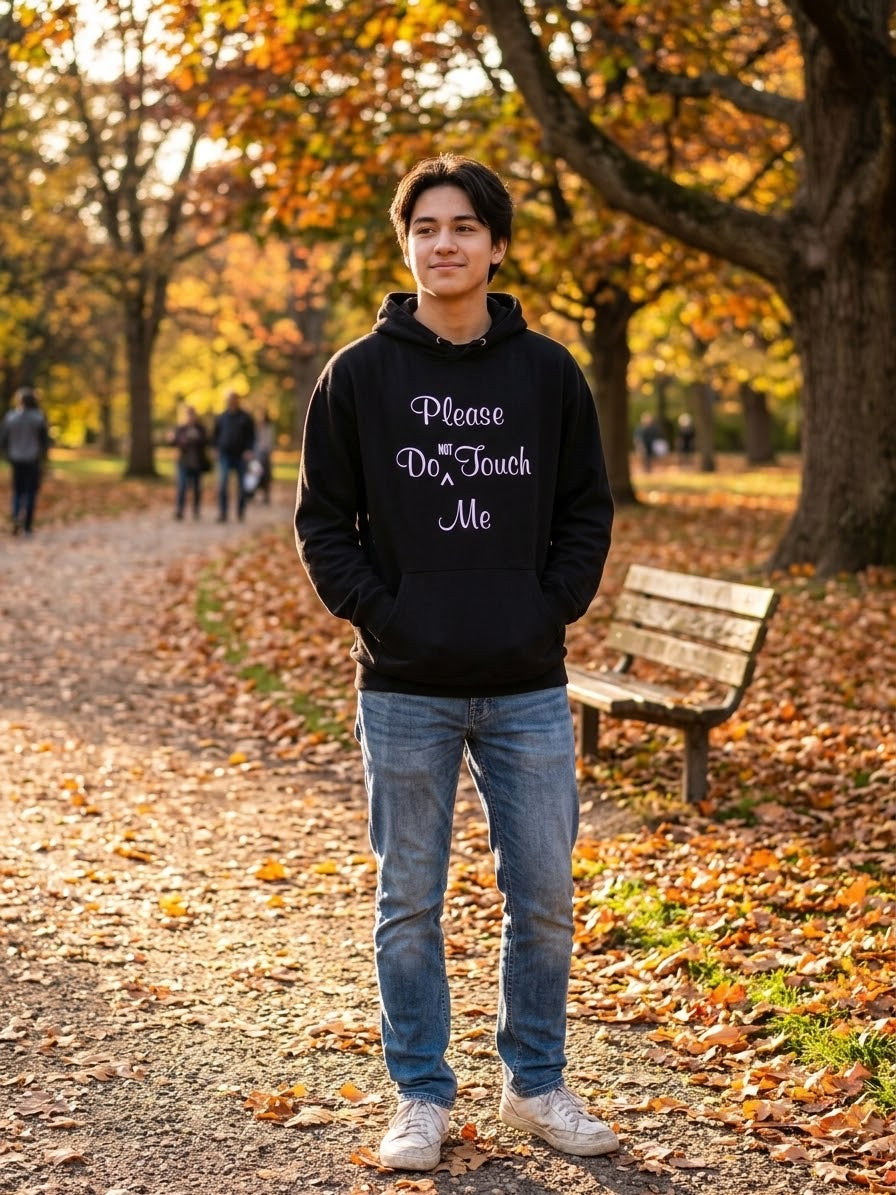 Personal Space Hoodie| Raised 3D text| Black Comfortable Hoodie| Cozy Boundaries Streetwear|