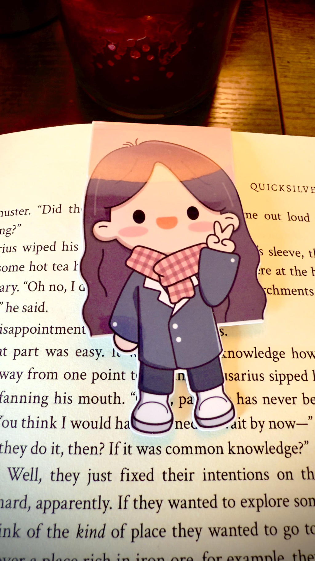 Handmade Autumn Magnetic Bookmark: Booktroverts