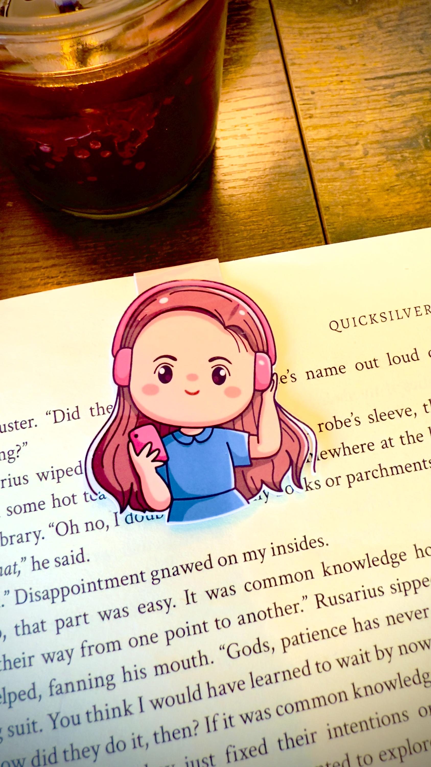 Handmade Autumn Magnetic Bookmark: Booktroverts