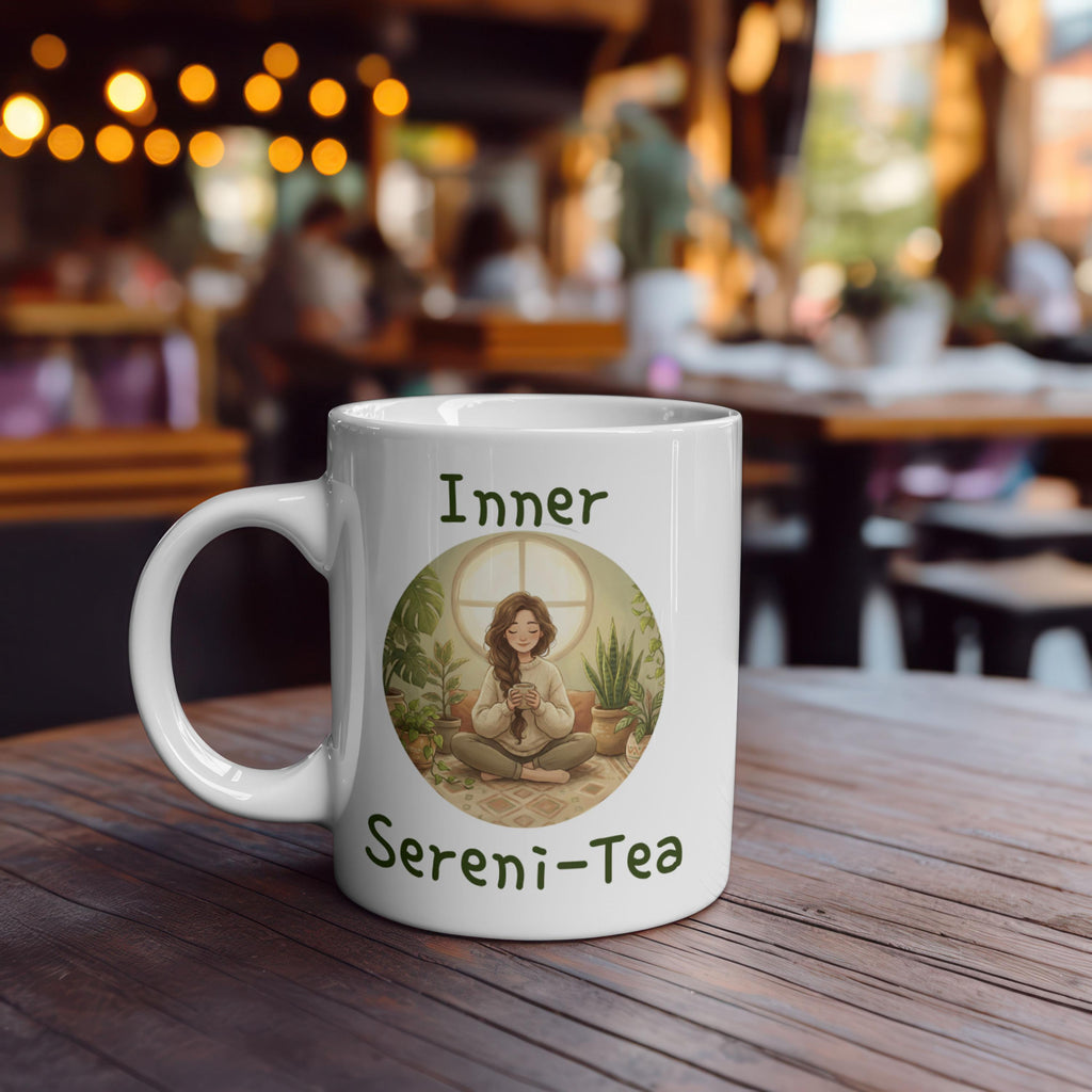 Inner Sereni-Tea Mug Cozy Aesthetic Tea Lover Gift Ceramic Cup