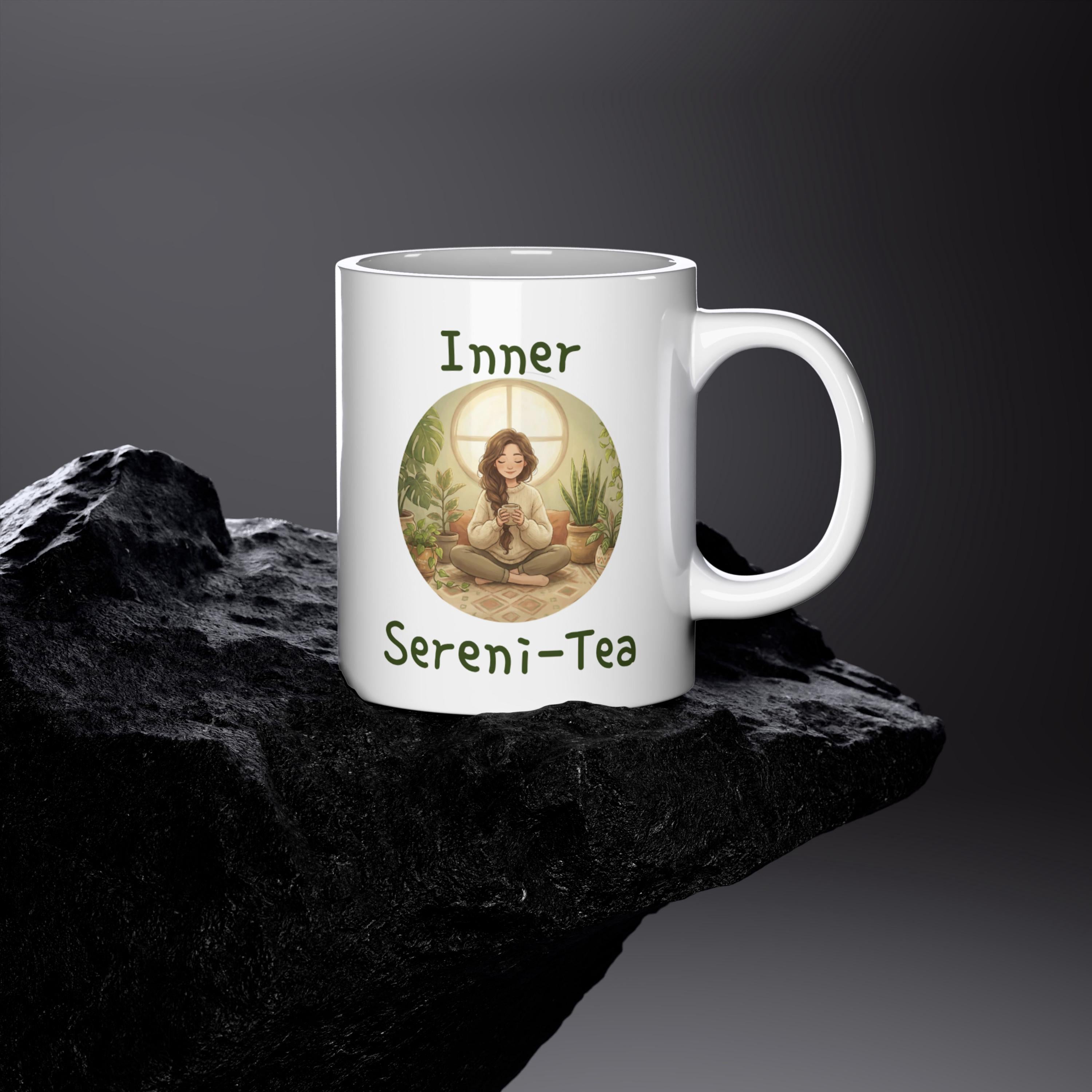 Inner Sereni-Tea Mug Cozy Aesthetic Tea Lover Gift Ceramic Cup