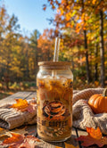 Coffee Lover Gift | "Oh For The Love Of Coffee" Glass Can | Iced Latte Cup with Bamboo Lid | Aesthetic Tumbler | Barista Gift for Her
