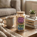 Iced Coffee Glass | Funny Office Gift for Coworker | "If My Mouth Doesn't Say It" Tumbler | Glass with Bamboo Lid & Straw | Sassy Mom Gift