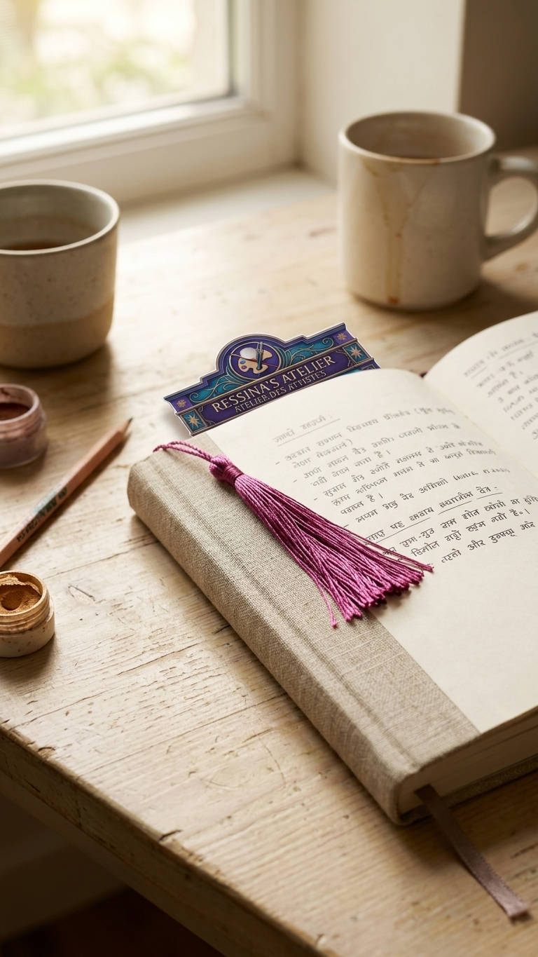 Ressina's Atelier Fantasy Storefront Bookmark with Tassel